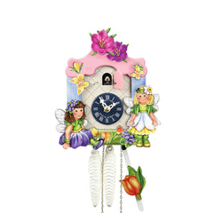  Cuckoo Clock - Chalet 1-day children's cuckoo clock with fairy girls 25cm by Hubert Herr - Cuckoo Collections