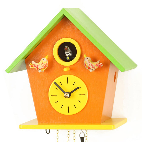  Cuckoo Clock - Chalet 1-day cuckoo clock with colourful birdhouse 21cm by Hubert Herr - Cuckoo Collections
