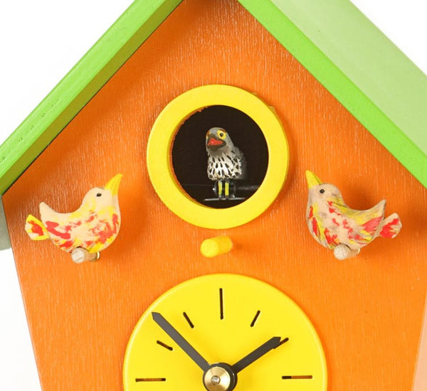  Cuckoo Clock - Chalet 1-day cuckoo clock with colourful birdhouse 21cm by Hubert Herr - Cuckoo Collections