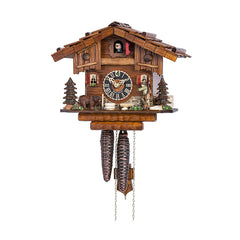  Cuckoo Clock - Chalet 1-day cuckoo clock with hunter, dog and bear 20cm by Hönes - Cuckoo Collections