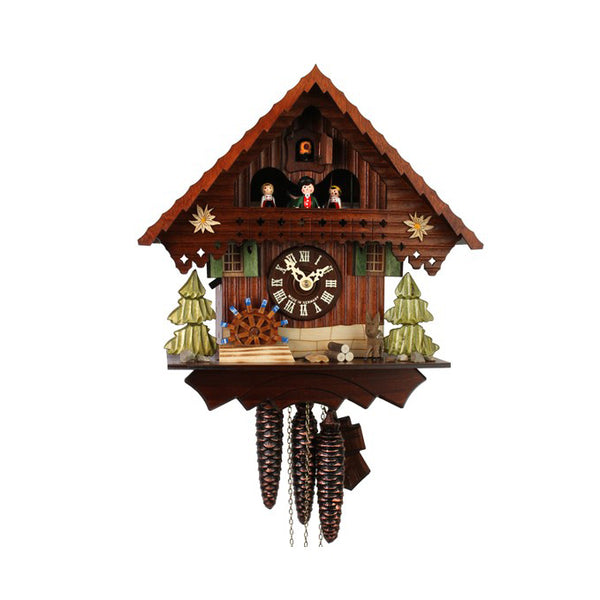  Cuckoo Clock - Chalet 1-day cuckoo clock with mill-wheel 30cm by Hekas - Cuckoo Collections