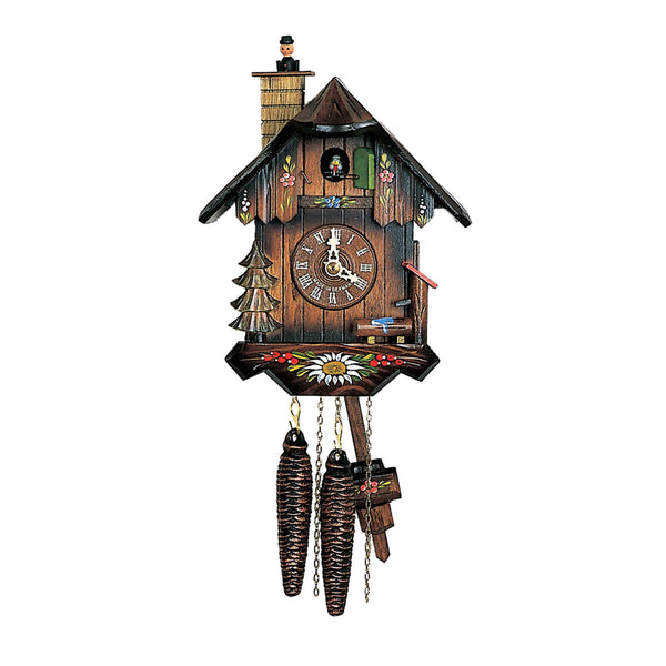  Cuckoo Clock - Chalet 1-day cuckoo clock with moving chimney sweeper 23cm by Hubert Herr - Cuckoo Collections