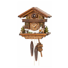  Cuckoo Clock - Chalet 1-day cuckoo clock with wood-chopper 30cm by Hekas - Cuckoo Collections