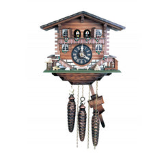  Cuckoo Clock - Chalet 1-day musical Black Forest house cuckoo clock with twin doors 20cm by Hubert Herr - Cuckoo Collections