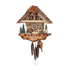  Cuckoo Clock - Chalet 1-day musical cuckoo clock with beer drinkers and dancers 36cm by Hekas - Cuckoo Collections