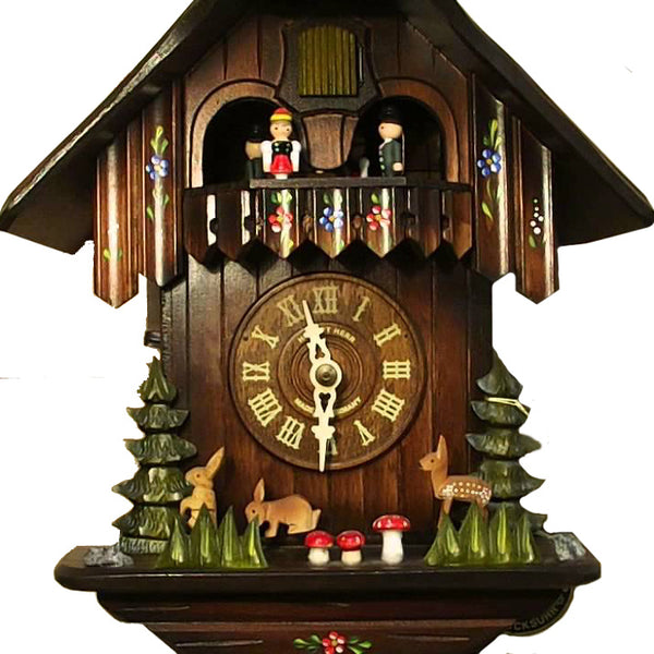  Cuckoo Clock - Chalet 1-day musical cuckoo clock with moving deers and rabbits 30.5cm by Hubert Herr - Cuckoo Collections
