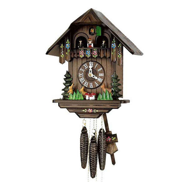  Cuckoo Clock - Chalet 1-day musical cuckoo clock with moving deers and rabbits 30.5cm by Hubert Herr - Cuckoo Collections