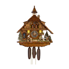  Cuckoo Clock - Chalet 8-day '2009 winner cuckoo clock of the year' musical cuckoo clock with moving lumber-jacks, mill-wheel and dancers 55cm by Hönes - Cuckoo Collections
