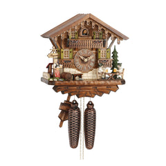  Cuckoo Clock - Chalet 8-day Beer garden cuckoo clock with beer drinkers, and waitress 30cm by Hekas - Cuckoo Collections