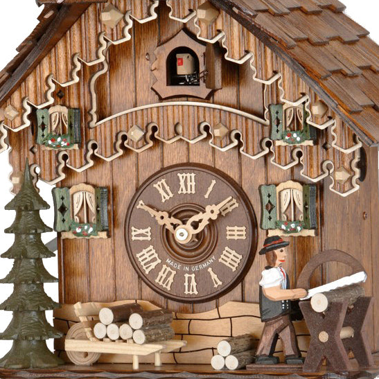  Cuckoo Clock - Chalet 8-day cuckoo clock with lumberjack 30cm by Hekas - Cuckoo Collections