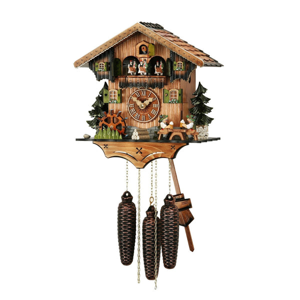  Cuckoo Clock - Chalet 8-day musical cuckoo clock with dancers and beer drinkers 32cm by Hubert Herr - Cuckoo Collections