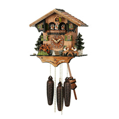  Cuckoo Clock - Chalet 8-day musical cuckoo clock with dancers and beer drinkers 32cm by Hubert Herr - Cuckoo Collections