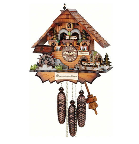  Cuckoo Clock - Chalet 8-day musical cuckoo clock with water wheel and moving train 38cm by Hubert Herr - Cuckoo Collections