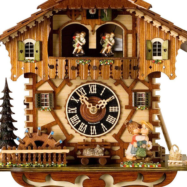 Hönes Cuckoo Clock with Music moveable Kissing Couple Hönes Cuckoo Clock with Music moveable Kissing Couple