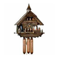 Authentic Black Forest Cuckoo Clock With Kissing Couple And Turning