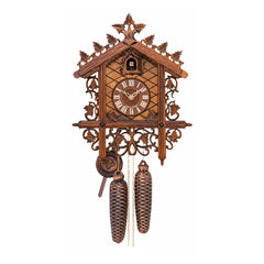  Cuckoo Clock - Chalet 8-day Replica 1885 'Bahnhaeusli' Railroad-style cuckoo clock 36cm by Hekas - Cuckoo Collections
