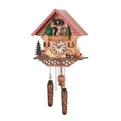  Cuckoo Clock - Chalet style quartz cuckoo clock with music turning dancers 29 cm by Trenkle Uhren - Cuckoo Collections