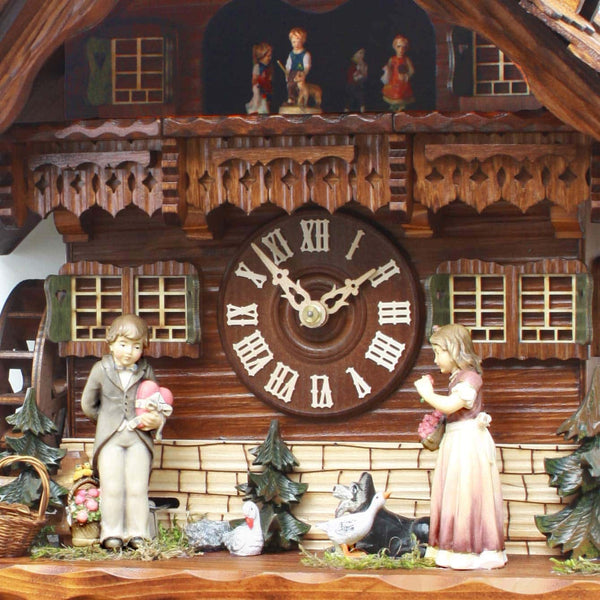  Cuckoo Clock - Chalet style 8-day movement cuckoo clock with romantic scene 52cm by Rombach & Haas - Cuckoo Collections