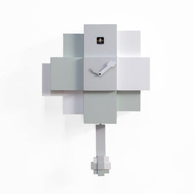  Cuckoo Clock - 'Choco' Cuckoo Clock (White and Grey) by Progetti - Cuckoo Collections