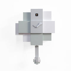  Cuckoo Clock - 'Choco' Cuckoo Clock (White and Grey) by Progetti - Cuckoo Collections