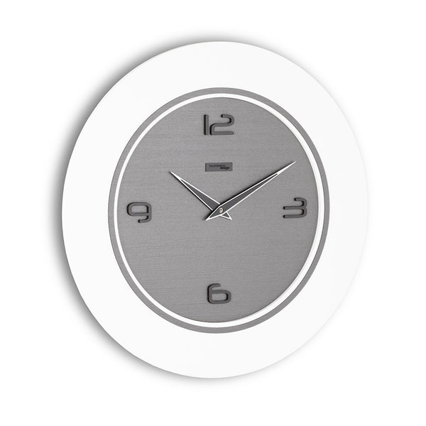  Clock - 'Circulum Big' Wall Clock  (Grey silver) by Incantesimo Design - Cuckoo Collections