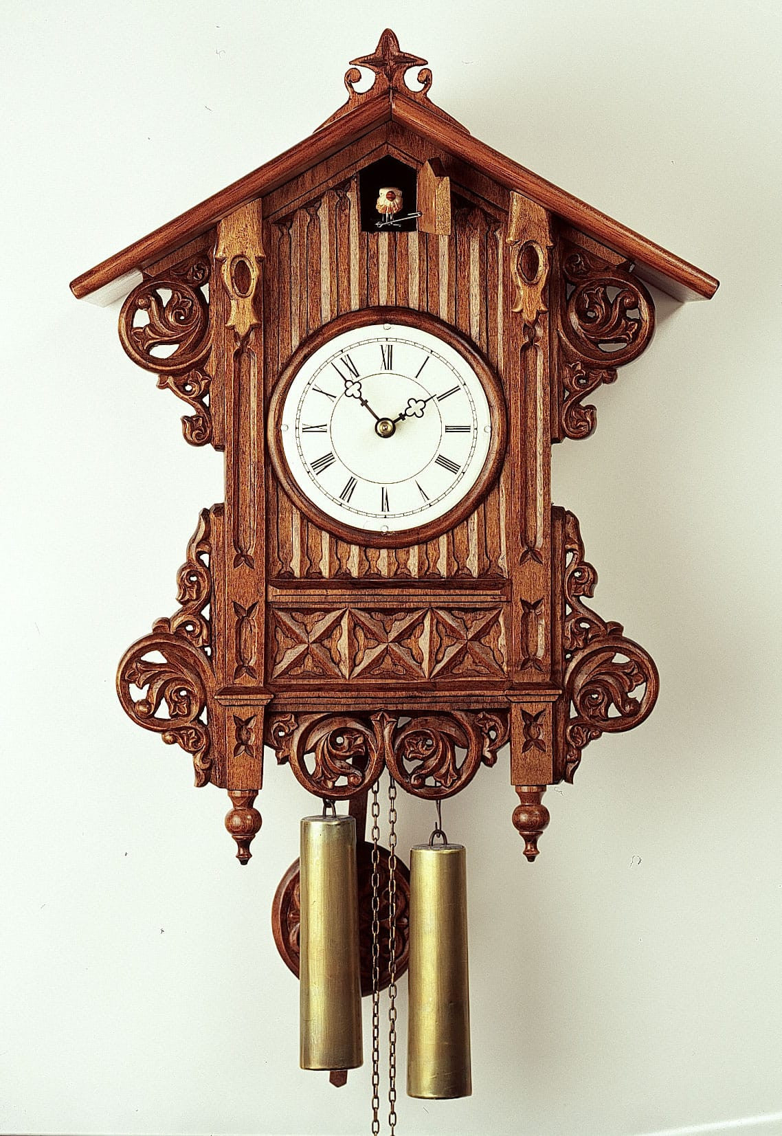 Antique 'Railroad' style 8-day cuckoo clock 46cm by Rombach Haas