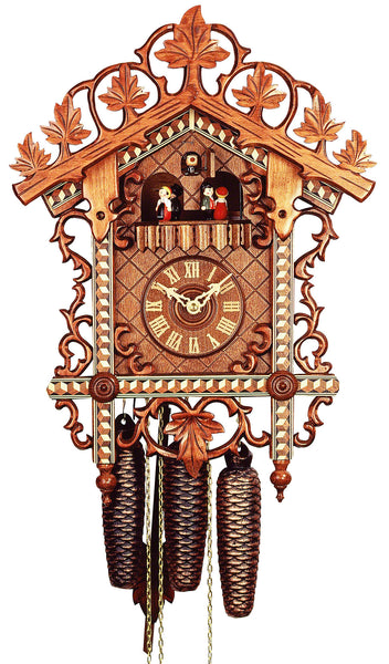  Cuckoo Clock - Antique Replica 1885 'Railroad' style 8-day movement cuckoo clock 48cm by Rombach & Haas - Cuckoo Collections