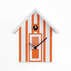  Cuckoo Clock - 'Bagni Nettuno' Cuckoo Clock (White & orange) by Progetti - Cuckoo Collections