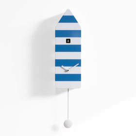  Cuckoo Clock - 'Capri' Cuckoo Clock (White and light blue stripes) by Progetti - Cuckoo Collections