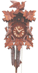  Cuckoo Clock - Carved style 1 day movement cuckoo clock 5 leaves 3 birds 28cm by Rombach & Haas - Cuckoo Collections