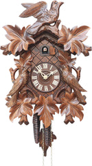  Cuckoo Clock - Carved style 1 day movement cuckoo clock 5 leaves 3 birds 40cm by Rombach & Haas - Cuckoo Collections