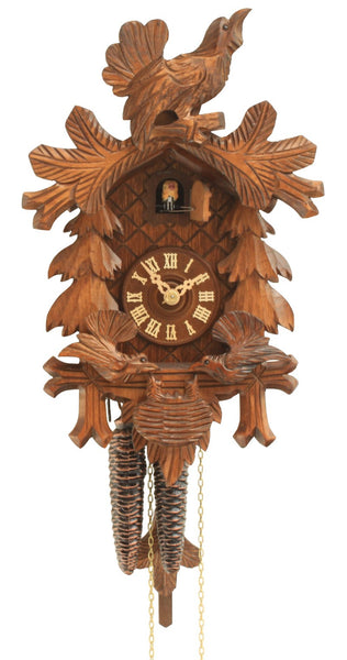  Cuckoo Clock - Carved style 1 day movement cuckoo clock feeding birds nest 31cm by Rombach & Haas - Cuckoo Collections
