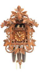  Cuckoo Clock - Carved style 8 day movement cuckoo clock 18 leaves creeps 50cm by Rombach & Haas - Cuckoo Collections