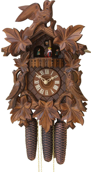  Cuckoo Clock - Carved style 8 day movement cuckoo clock 5 leaves 3 birds 40cm by Rombach & Haas - Cuckoo Collections