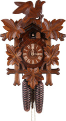  Cuckoo Clock - Carved style 8 day movement cuckoo clock 5 leaves bird 40cm by Rombach & Haas - Cuckoo Collections