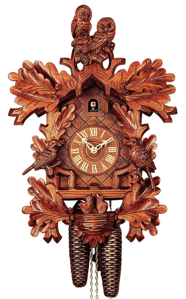  Cuckoo Clock - Carved style 8 day movement cuckoo clock birds nest 49cm by Rombach & Haas - Cuckoo Collections