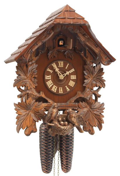  Cuckoo Clock - Carved style 8 day movement cuckoo clock black forest house 38cm by Rombach & Haas - Cuckoo Collections