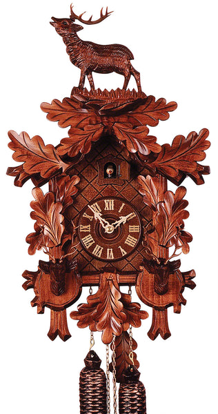  Cuckoo Clock - Carved style 8 day movement cuckoo clock hunting clock 55cm by Rombach & Haas - Cuckoo Collections