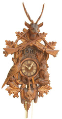  Cuckoo Clock - Carved style 8 day movement cuckoo clock hunting clock sitting animals 80cm by Rombach & Haas - Cuckoo Collections