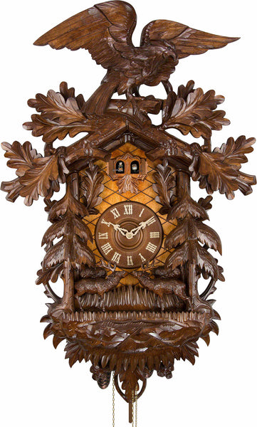  Cuckoo Clock - Carved style 8 day movement cuckoo clock stag eagle leaves 87cm by Rombach & Haas - Cuckoo Collections