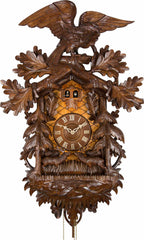  Cuckoo Clock - Carved style 8 day movement cuckoo clock stag eagle leaves 87cm by Rombach & Haas - Cuckoo Collections