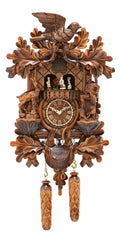  Cuckoo Clock - Carved style quartz cuckoo clock with chamois & hunter 44cm by Trenkle Uhren - Cuckoo Collections