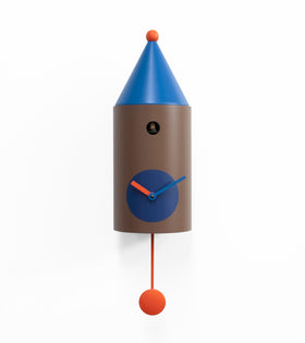  Cuckoo Clock - 'Ceraunavolta' Cuckoo Clock (Brown and blue) by Progetti - Cuckoo Collections