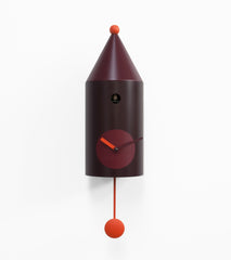  Cuckoo Clock - 'Ceraunavolta' Cuckoo Clock (Burgundy) by Progetti - Cuckoo Collections