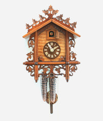  Cuckoo Clock - Antique Replica 1885 'Railroad' style 1-day movement cuckoo clock 27cm by Rombach & Haas - Cuckoo Collections