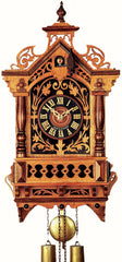  Cuckoo Clock - Antique Replica 1885 'Railroad' style 8-day movement cuckoo clock 43.5cm by Rombach & Haas - Cuckoo Collections