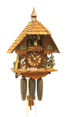  Cuckoo Clock - Chalet style 8 day movement cuckoo clock black forest house with moving wood chopper 47cm by Rombach & Haas - Cuckoo Collections