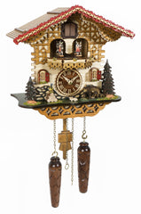  Cuckoo Clock - Chalet style quartz cuckoo clock with bears & dancers 30cm by Trenkle Uhren - Cuckoo Collections