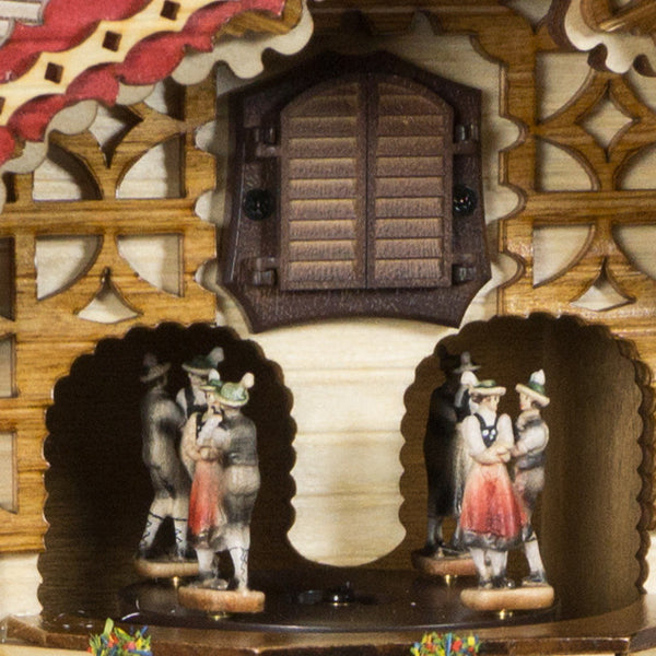  Cuckoo Clock - Chalet style quartz cuckoo clock with bears & dancers 30cm by Trenkle Uhren - Cuckoo Collections
