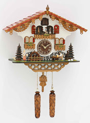  Cuckoo Clock - Chalet style quartz cuckoo clock with beer garden & dancers 43cm by Trenkle Uhren - Cuckoo Collections